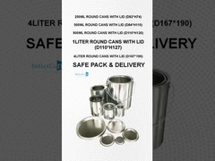 กระป๋องกลม 1 ลิตร สารเคมี สีกระป๋องเปล่า กระป๋องควอต