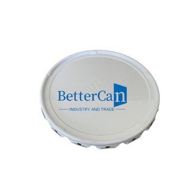 ซื้อ White Flower Lug Lid With Cluring 0.35mm OEM Lid For Tin Pail 0.38mm Thickness online manufacture