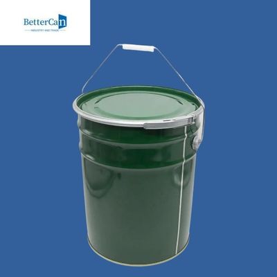 ถังสีโลหะป้องกันสนิม 15L 20L ถังสีขาวพร้อมฝาปิด