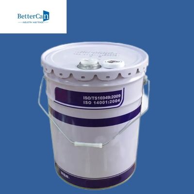 ถังสีโลหะป้องกันสนิม 15L 20L ถังสีขาวพร้อมฝาปิด