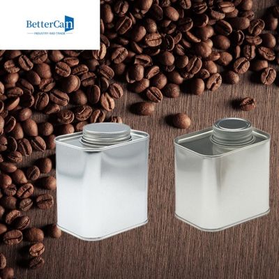 กล่องดีบุกใส่เมล็ดกาแฟเปล่า 18Oz L95mm*W75mm*H115mm
