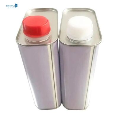 1L Flat Seal Square Metal Tin Containers L105*W60*H180 With Screw Lid