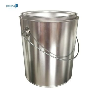 กระป๋องสีกลม คอนเทนเนอร์ 4L แกลลอนโลหะเปล่า กระป๋องสี