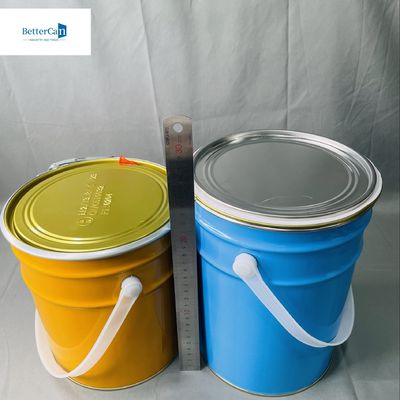 10 ลิตร กระป๋องกระป๋องทรงโคนิค พร้อมล็อคแหวน กระป๋องกระป๋อง OEM 5L Sika Bucket ถังโลหะ