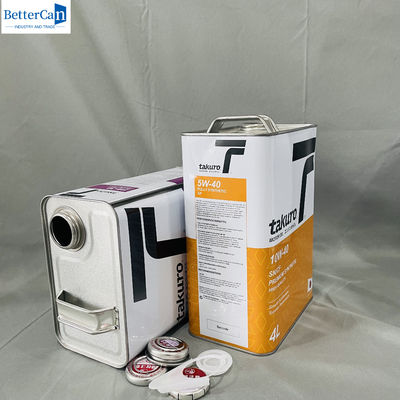 OEM น้ํามันเครื่องยนต์ 1 แกลลอน ข้างว่างของเหลวกระป๋องด้วยโลหะ Cap 500ml สี่เหลี่ยม