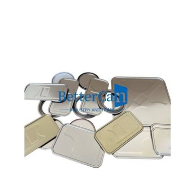0.28mm Rectangular Tin Components 1liter Square Gold OEM Tin Accessories
